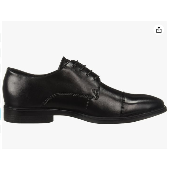 ECCO Melbourne Cap Toe Oxfords Men\'s Size 44 US 10 / 10.5 Black Leather Shoes Ecco Black Melbourne Cap Toe Leather Oxfords Men main image 3
